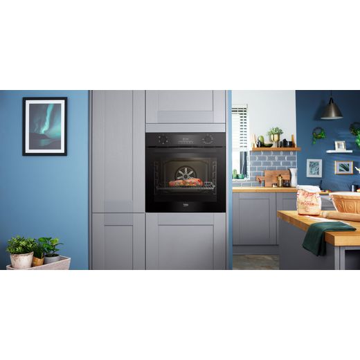 Beko AeroPerfect™ RecycledNet® Electric Single Oven - Black - Oven in kitchen